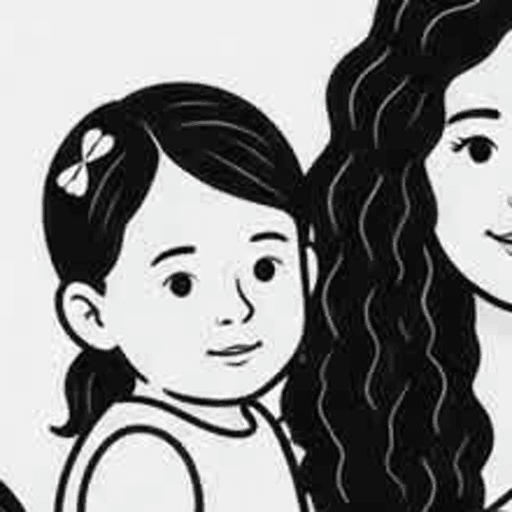 Holly line drawing portrait