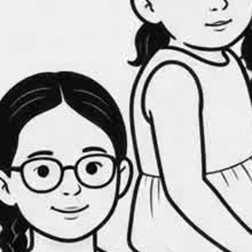 Isla line drawing portrait
